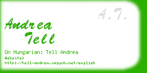 andrea tell business card